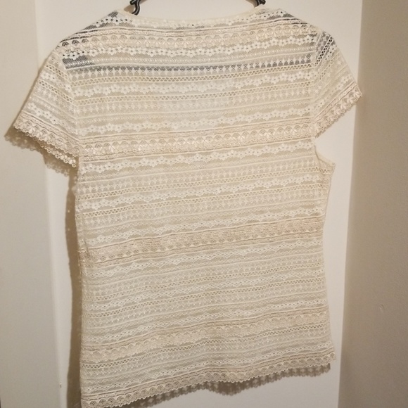 Banana Republic Sheer short sleeve printed top - Picture 5 of 5